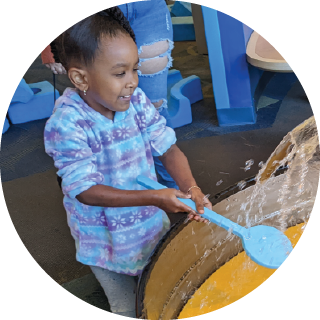 child making bubbles
