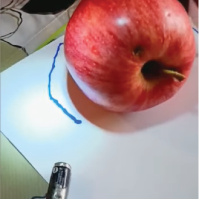 Making shadows of animals and apples